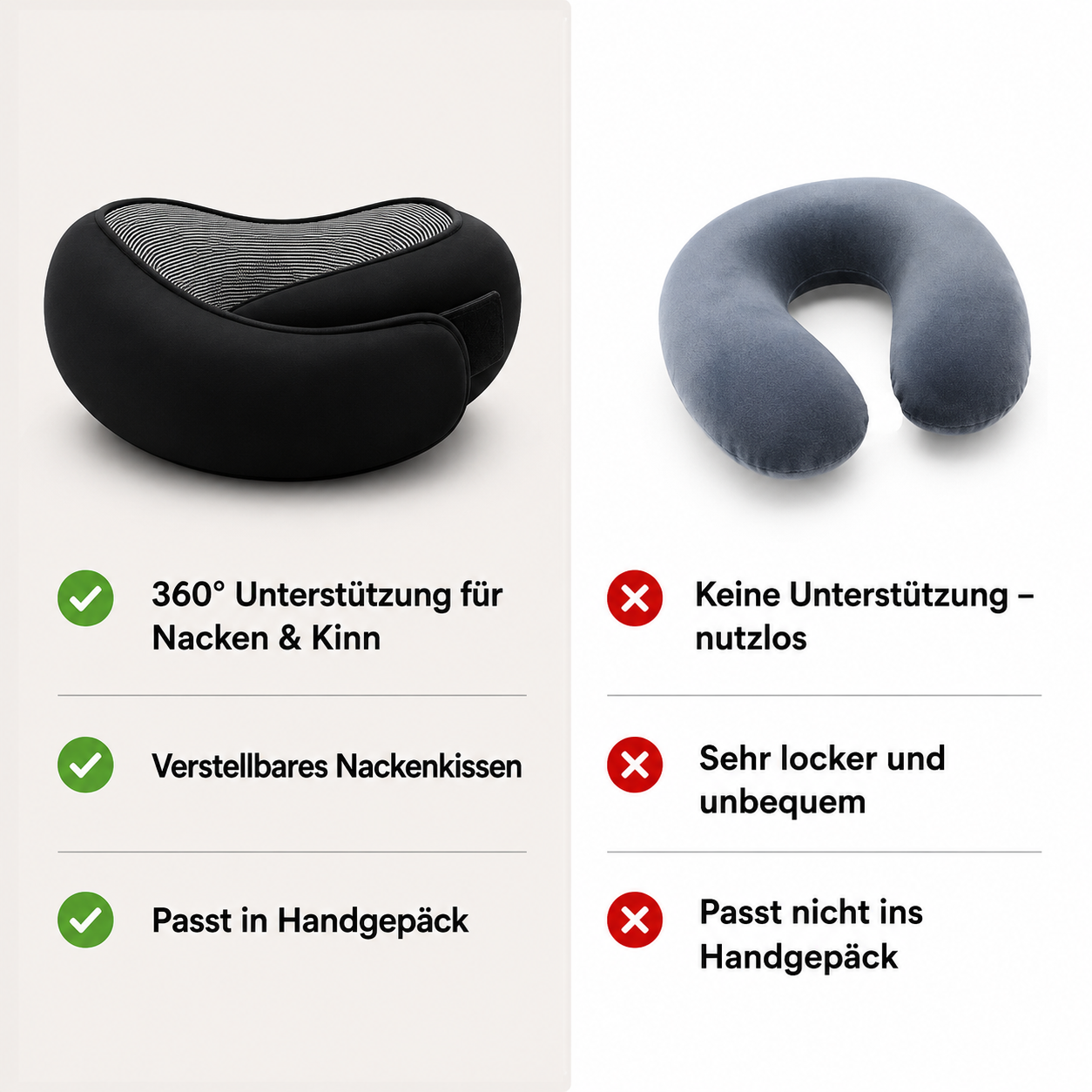 Snooza- Ergonomisches Nackenkissen für Reisen